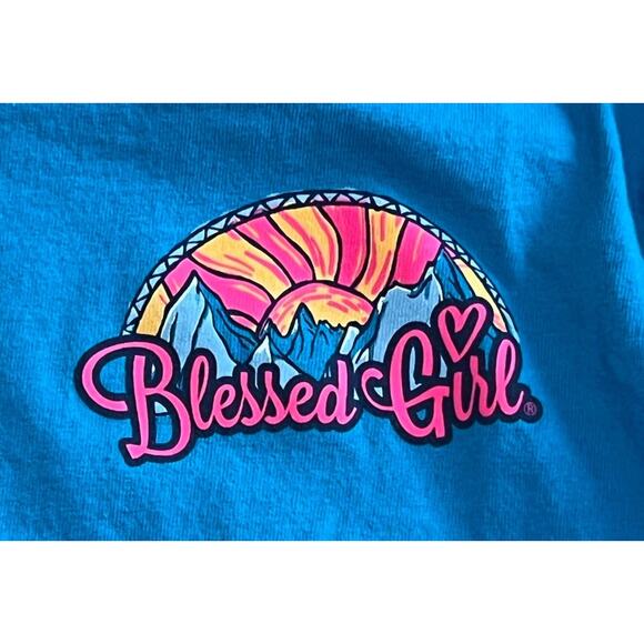 BLESSED GIRL Women's M Fall & Winter Blue Long Sleeve T-Shirt Lot of 2 PSALMS - Picture 7 of 9